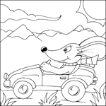 Avto pobarvanka miki miška