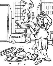 Pobarvanke ninja želve 1