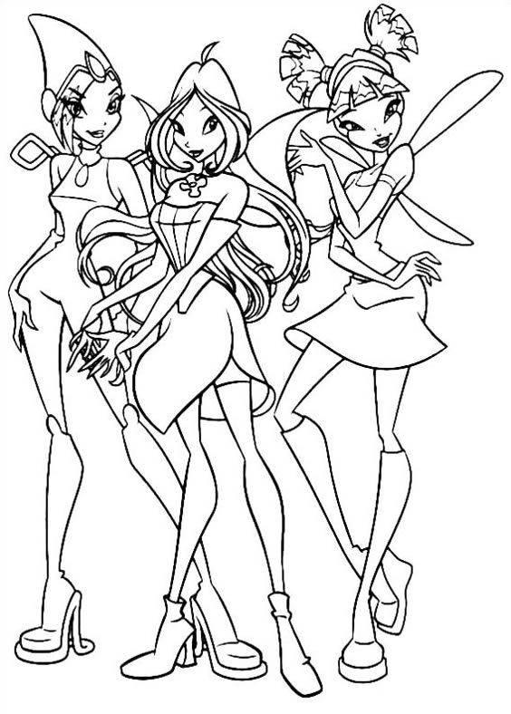 Pobarvanka winx club